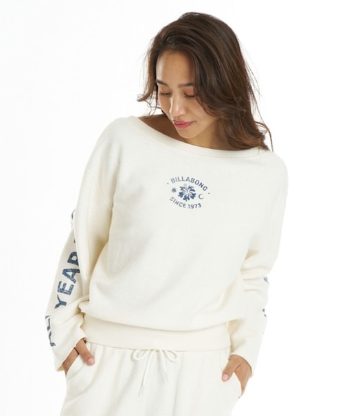 BILLABONG/BG014003 トレーナー スウェット クロップド丈 ショート丈 2WAY BOAT NECK CREW ビラボン レディース ムラサキスポーツ