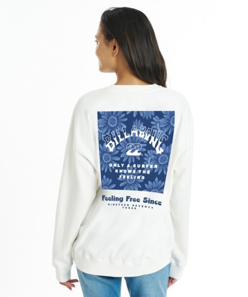 BILLABONG/BG014005 トレーナー スウェット バックプリント SQUARE LOGO BOY FIT CREW ビラボン レディース ムラサキスポーツ