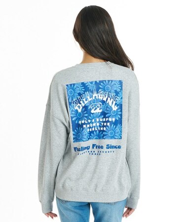 BILLABONG/BG014005 トレーナー スウェット バックプリント SQUARE LOGO BOY FIT CREW ビラボン レディース ムラサキスポーツ