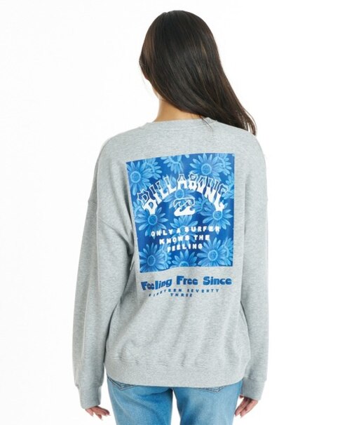 BILLABONG/BG014005 トレーナー スウェット バックプリント SQUARE LOGO BOY FIT CREW ビラボン レディース ムラサキスポーツ
