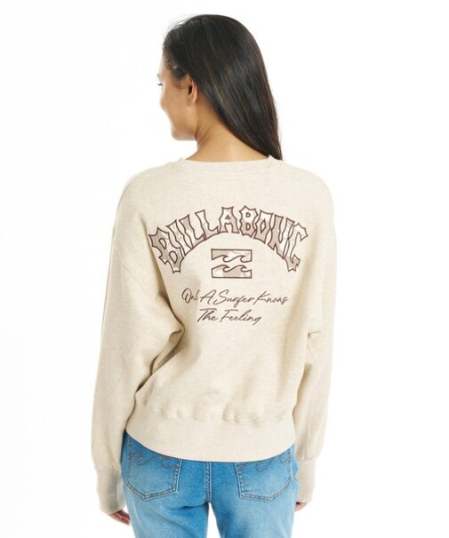 BILLABONG/BG014007 トレーナー スウェット 裏起毛 APPLIQUE LOOSE CREW ビラボン レディース ムラサキスポーツ
