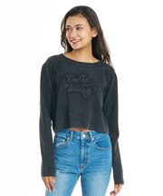 BILLABONG/BG014056 長袖 Tシャツ ロンT クロップド丈 ショート丈 APPLIQUE BABY FIT LS TEE ビラボン レディース ムラサキスポーツ