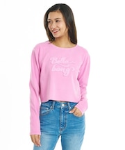 BILLABONG/BG014056 長袖 Tシャツ ロンT クロップド丈 ショート丈 APPLIQUE BABY FIT LS TEE ビラボン レディース ムラサキスポーツ