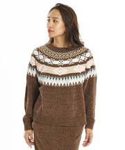 BILLABONG/BG014604 ニット セーター セットアップ対応 クルーネック FAIR ISLE CREW SWEATER クルーネック FAIR ISLE CREW SWEATER ビラボン レディース ムラサキスポーツ