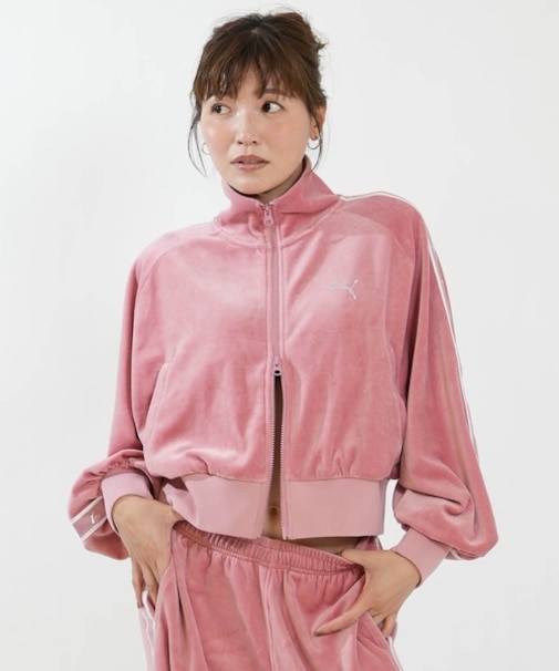 PUMA/640662 トラックジャケット セットアップ対応 ベロア プーマ レディース ムラサキスポーツ