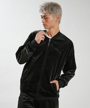 PUMA/696196 トラックジャケット セットアップ対応 ESS ELEVATED RELAXED VELOUR T プーマ メンズ ムラサキスポーツ