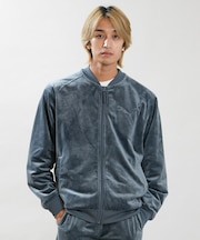 PUMA/696196 トラックジャケット セットアップ対応 ESS ELEVATED RELAXED VELOUR T プーマ メンズ ムラサキスポーツ