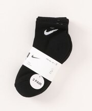 NIKE/UN0026 靴下 くるぶし NHN NIKE BASIC PC QTR 3PK ナイキ キッズ 男の子 女の子 ムラサキスポーツ