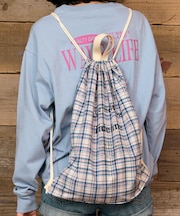 RIKKA FEMME/RFA6F-0101 チェックロゴナップサック リュック リッカファム ムラサキスポーツ