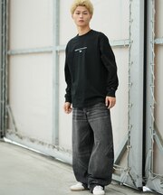 NEWERA/15129507 バレルパンツ ブラックデニム ロングパンツ ニューエラ メンズ ムラサキスポーツ