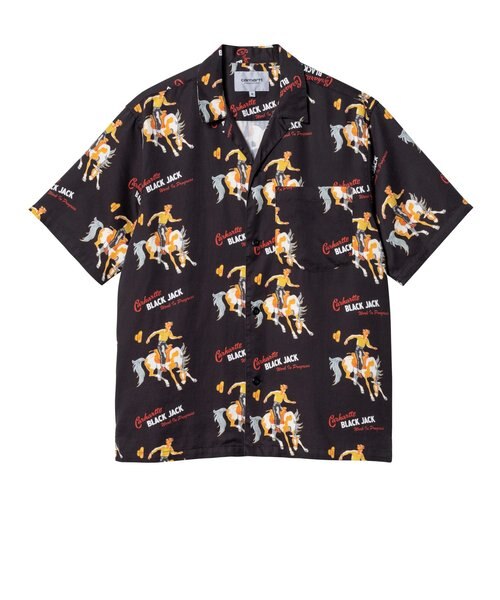 carhartt BLACK JACK 半袖シャツ CARHARTT (ｶｰﾊｰﾄ) S/S BLACK JACK SHIRT ﾌﾞﾗｯｸｼﾞｬｯｸｼｬﾂ I031659