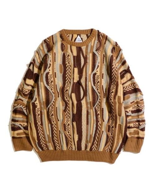 THRIFTY LOOK (ｽﾘﾌﾃｨｰﾙｯｸ) 3D KNITTING B SWEATER (ｽﾘｰﾃﾞｨｰﾆｯﾄﾋﾞｰｾｰﾀｰ) TL22S003