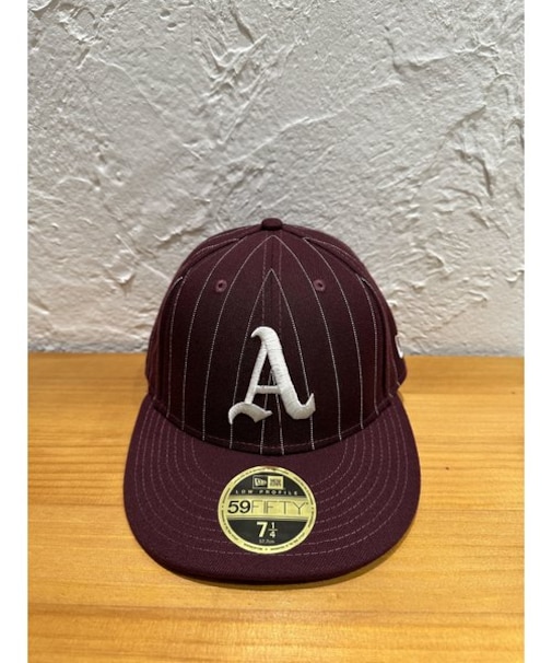 NEW ERA (ﾆｭｰｴﾗ) - Low Profile 59FIFTY PINSTRIPE COOPERSTOWN OAK (5950 ﾋﾟﾝｽﾄﾗｲﾌﾟｸｰﾊﾟｰｽﾞﾀｳﾝ ｵｰｸﾗﾝﾄﾞ･ｱｽﾚﾁｯｸｽ)