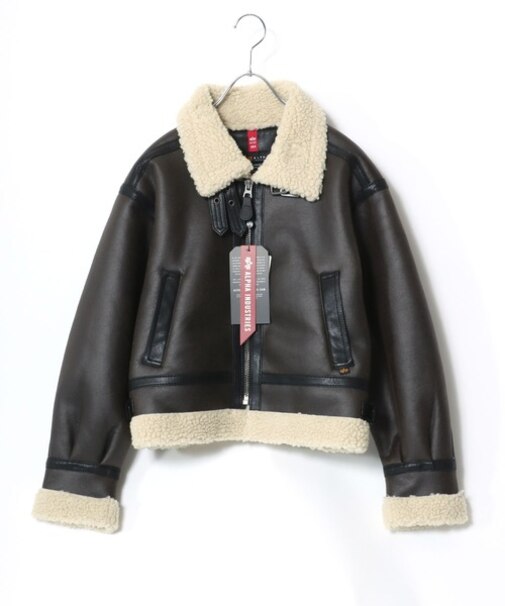 ALPHA INDUSTRIES (ｱﾙﾌｧｲﾝﾀﾞｽﾄﾘｰｽﾞ) - B-3 SHORT FAKE MOUTON JACKET 