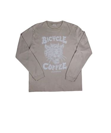 BICYCLE COFFEE (ﾊﾞｲｼｸﾙｺｰﾋｰ) - Leopard L/S Tee (ﾚｵﾊﾟｰﾄﾞﾛﾝｸﾞｽﾘｰﾌﾞﾃｨｰｼｬﾂ) BC2452
