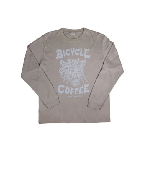 BICYCLE COFFEE (ﾊﾞｲｼｸﾙｺｰﾋｰ) - Leopard L/S Tee (ﾚｵﾊﾟｰﾄﾞﾛﾝｸﾞｽﾘｰﾌﾞﾃｨｰｼｬﾂ) BC2452