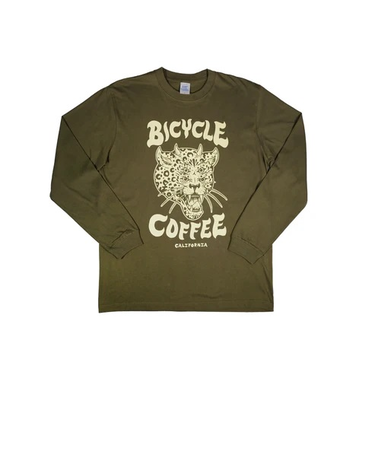 BICYCLE COFFEE (ﾊﾞｲｼｸﾙｺｰﾋｰ) - Leopard L/S Tee (ﾚｵﾊﾟｰﾄﾞﾛﾝｸﾞｽﾘｰﾌﾞﾃｨｰｼｬﾂ) BC2452