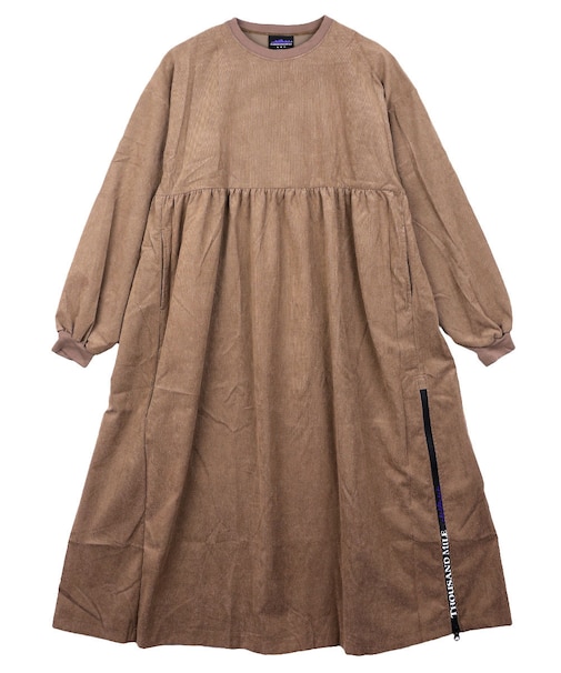 THOUSAND MILE (ｻｳｻﾞﾝﾄﾞﾏｲﾙ) - LONG SLEEVE DRESS 21W CORDUROY (ﾛﾝｸﾞｽﾘｰﾌﾞﾄﾞﾚｽ ｺｰﾃﾞｭﾛｲ) TM242CD00202