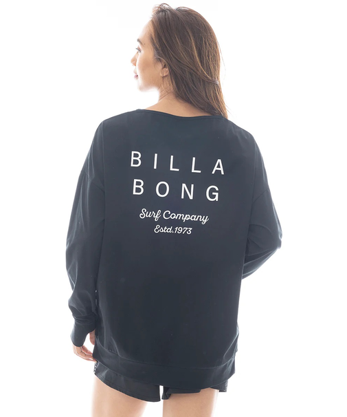 BILLABONG (ﾋﾞﾗﾎﾞﾝ) - MORFY LOGO LS BOAT NECK TEE RASH (ﾓﾙﾌｨｰﾛｺﾞﾛﾝｸﾞｽﾘｰﾌﾞﾎﾞｰﾄﾈｯｸﾗｯｼｭﾃｨｰｼｬﾂ) BF013-856 ﾚﾃﾞｨｰｽ