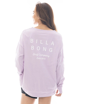 BILLABONG (ﾋﾞﾗﾎﾞﾝ) - MORFY LOGO LS BOAT NECK TEE RASH (ﾓﾙﾌｨｰﾛｺﾞﾛﾝｸﾞｽﾘｰﾌﾞﾎﾞｰﾄﾈｯｸﾗｯｼｭﾃｨｰｼｬﾂ) BF013-856 ﾚﾃﾞｨｰｽ