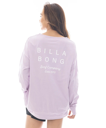 BILLABONG (ﾋﾞﾗﾎﾞﾝ) - MORFY LOGO LS BOAT NECK TEE RASH (ﾓﾙﾌｨｰﾛｺﾞﾛﾝｸﾞｽﾘｰﾌﾞﾎﾞｰﾄﾈｯｸﾗｯｼｭﾃｨｰｼｬﾂ) BF013-856 ﾚﾃﾞｨｰｽ