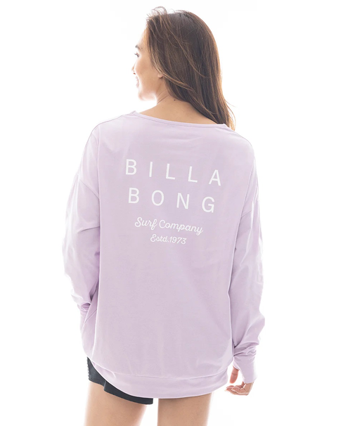 BILLABONG (ﾋﾞﾗﾎﾞﾝ) - MORFY LOGO LS BOAT NECK TEE RASH (ﾓﾙﾌｨｰﾛｺﾞﾛﾝｸﾞｽﾘｰﾌﾞﾎﾞｰﾄﾈｯｸﾗｯｼｭﾃｨｰｼｬﾂ) BF013-856 ﾚﾃﾞｨｰｽ