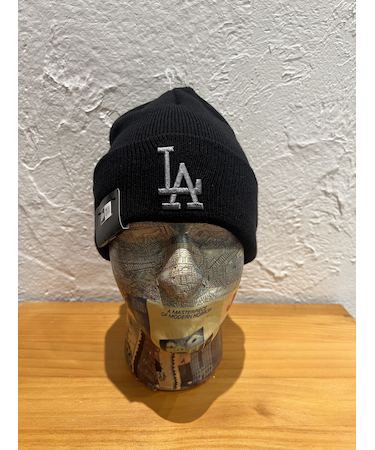NEW ERA (ﾆｭｰｴﾗ) - BASIC CUFF KNIT MLB TONAL LOGO LAD (ﾍﾞｰｼｯｸ ｶﾌ ﾆｯﾄ ﾄﾅﾙ ﾛｺﾞ ﾛｻﾝｾﾞﾙｽ･ﾄﾞｼﾞｬｰｽ)