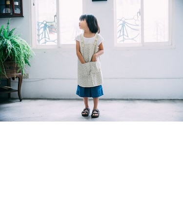 キッズエプロン110ｃｍ/台湾八哥No.4/橄欖緑