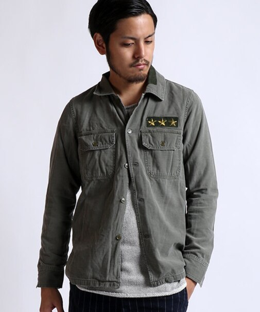 REMI RELIEF/レミレリーフ　ミリタリーシャツ