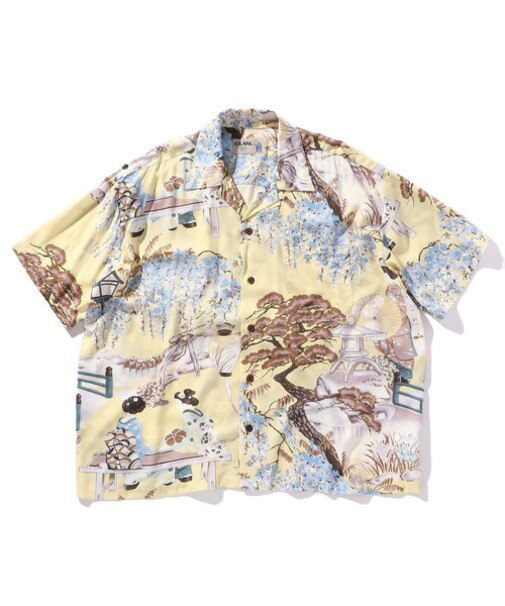 IOLANI / イオラニ 別注 Aloha Shirt 和柄 / アロハシャツ オープンカラー 総柄 シャツ
