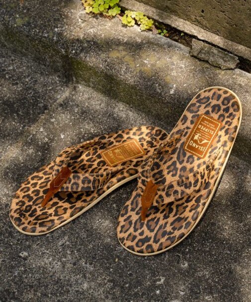 WEB限定 ISLAND SLIPPER/アイランドスリッパ 別注 レオパード トングサンダル/ビーチサンダル