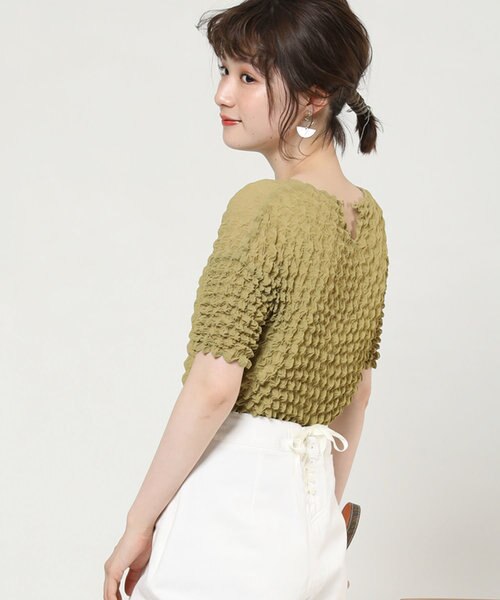 カットソー　ソフトプリーツ Heather｜タイ付きドレープカットソー | Rakuten Fashion(楽天