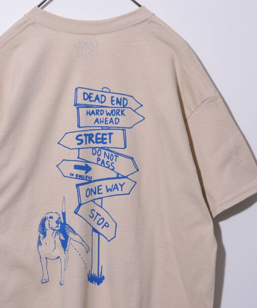 WEB限定 BAMBOO SHOOTS/バンブーシュート 別注 Do Not Pass バックプリントTシャツ