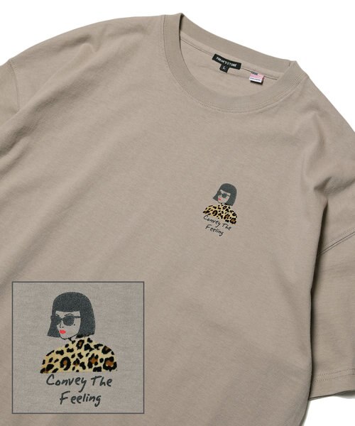 [️入手困難‼︎️]mu0026m's ワンポイント 刺繍 Tシャツ グリーン ゆるだぼ ダーニング刺繍: お直しにも、かわいいワンポイントにも!