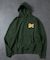 WEB限定 KAVU×FREAK'S STORE/カブー 別注 ヘビーオンス ビッグシルエット ワンポイントロゴ プルオーバーパーカー/フーディー/サガラ刺繍