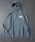 WEB限定 KAVU×FREAK'S STORE/カブー 別注 ヘビーオンス ビッグシルエット ワンポイントロゴ プルオーバーパーカー/フーディー/サガラ刺繍