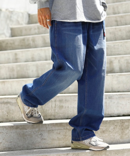 WEB限定 GRAMICCI×FREAK'S STORE/グラミチ 別注 ルーズシルエット クライミングデニムパンツ/ワイドデニム