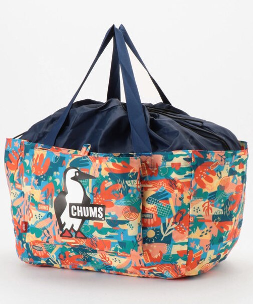 WEB限定 CHUMS/チャムス レジかご 総柄エコバッグ/トートバッグ