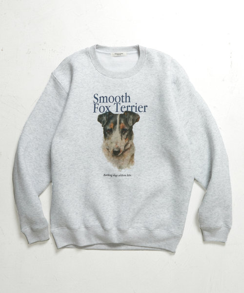 Dog Smooth Fox Terrier Art Sweat Shirt/スムース・フォックス・テリア ドッグプリントスウェット(犬スウェット )｜フリークスストアの通販｜&mall（アンドモール）三井ショッピングパーク公式通販