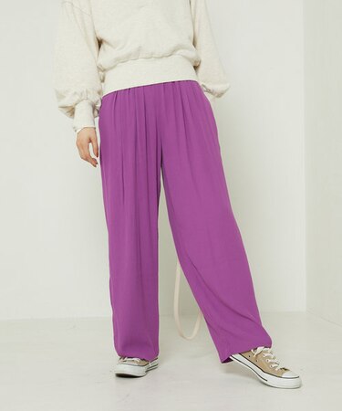 カラージョーゼットパンツ