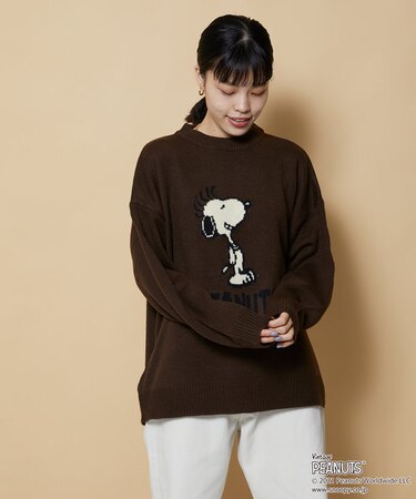 WEBオリジナル PEANUTS/ピーナッツ 別注 ビッグシルエット ジャガード 
