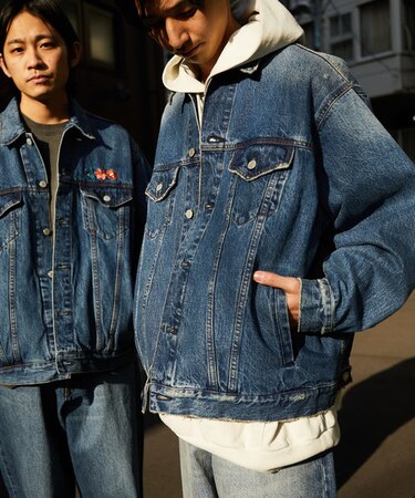 DAMAGE DENIM JACKET /デニムジャケット ダメージ加工 刺繍 