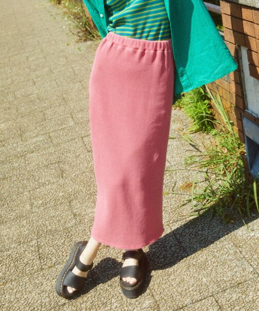 ピグメントワッフルスカート