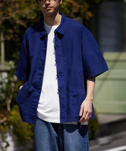 チャイナシャツ ショートスリーブ/シャツジャケット/半袖シャツ