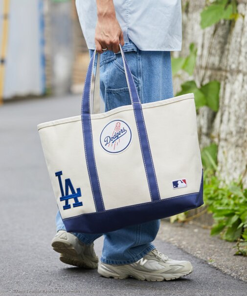 WEB限定 MLB/メジャーリーグベースボール 別注 ワッペンデザイン トートバッグ