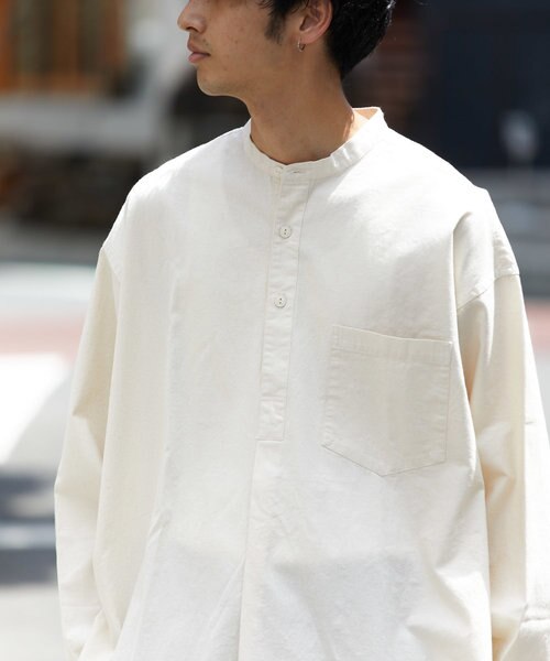 名作 スノーピーク オーガニック綿 スリーピング グランパ シャツ ノーカラー 名作 スノーピーク オーガニック綿 スリーピング グランパ シャツ ノー