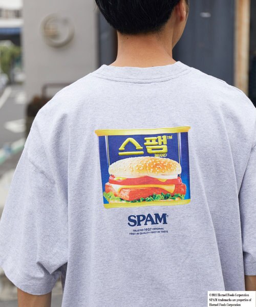 フリークスストア　ハングル文字　SPAM Tシャツ SPUM ハングル刺繍 ロゴTEE/スパム ハングルシシュウ ロゴ 半袖T