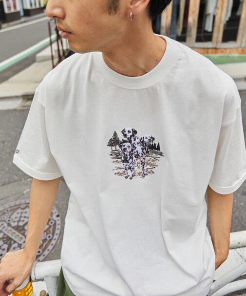 ダルメシアン フロント刺繍 Tシャツ
