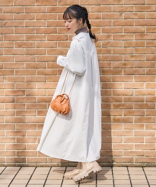 マオカラーフレアシャツワンピース｜フリークスストアの通販｜&mall