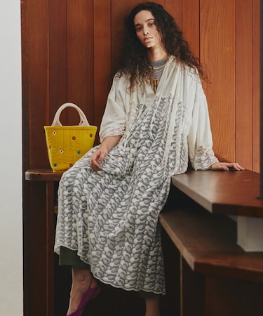 インドチュールレーススモックワンピース｜フリークスストアの通販  